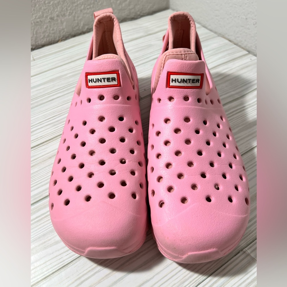 Hunter Girl's Slip On Water Sneaker shoe pink with removable liner sole size‎ 3